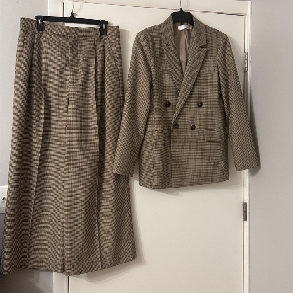 Astr Oversized Classic Brown Checkered Blazer WM Sz Small